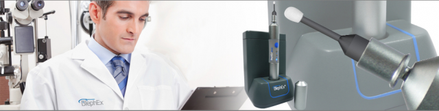 Eye Doctor Treating Blepharitis with BlephEx